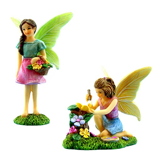 Product Cover PRETMANNS Fairy Garden Fairies - Miniature Accessories - 2 Garden Fairies - Fairy Garden Supplies