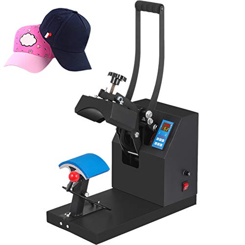 Product Cover Mophorn Hat Press Machine 3.5X5.9 Inch Cap Press Heat Press Machine Professional Transfer Hat Press with 12000 Hours Life Digital LCD Timer and Temperature Control (350W)