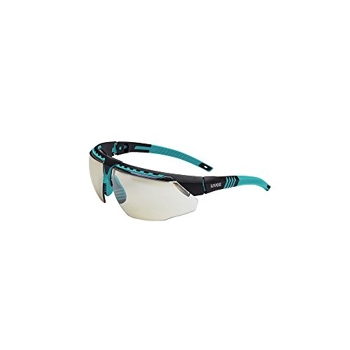 Product Cover Uvex S2884 Avatar Adjustable Safety Glasses with Hardcoat Anti-Scratch Coating, Standard, Teal/Black