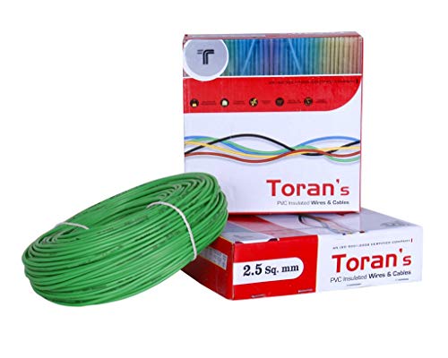 Product Cover Toran 2.5 sq mm Wire Coil (Small/90 m, Green)