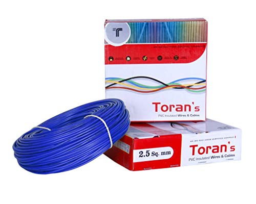 Product Cover Toran 2.5 Sq mm Wire Coil (Small/90 m, Blue)