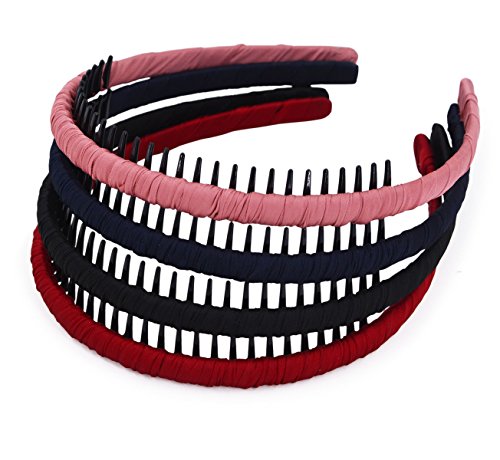 Product Cover STHUAHE4PC Multicolor Protection Resin Teeth Comb Hair Hoop Hairband Headband Hair Accessories by Beauty hair (4 color)
