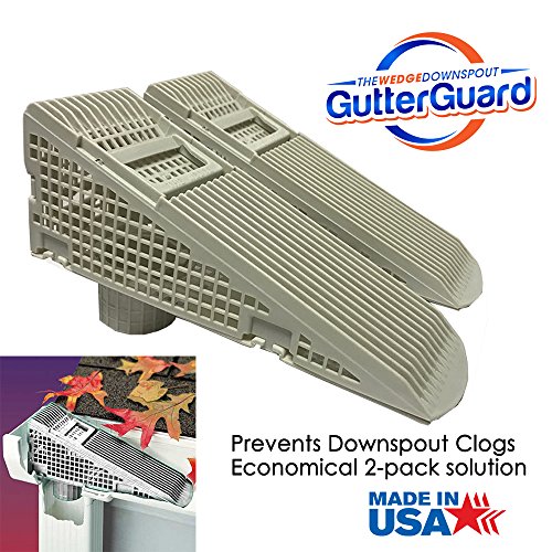 Product Cover The Gutter Guard - Wedge Eliminates Downspout Pipe Clogs From Leaves and Debris - 2-Pack