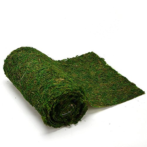 Product Cover Byher Dried Moss Table Runner for Party Garden Decoration, Dark Green (30cm X 180cm (12