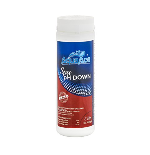 Product Cover AquaAce Spa Hot Tub pH Down, 3 Pound, pH Decreaser and Alkalinity Reducer for Hot Tubs and Spas, Made in USA