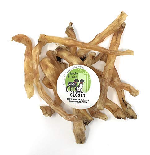 Product Cover Sancho & Lola's 10oz Beef Tendons for Dogs - Made in USA/Nebraska (8-12 Count) Plain Gambrel/Small Batch Single-Ingredient Grain-Free Chews - Smoked Beef and Smoked Turkey Tendons Also Available