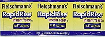 Product Cover Fleischmann's Rapid Rise Instant Yeast Fast Acting 0.25 Ounce, 3 Count (Pack of 2) ...