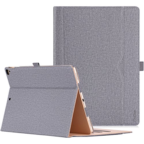 Product Cover ProCase iPad Pro 12.9 2017/2015 Case (Old Model) - Stand Folio Case Cover for Apple iPad Pro 12.9 Inch (Both 2017 and 2015 Models), with Multiple Viewing Angles, Apple Pencil Holder -Gray