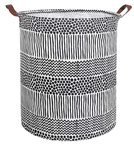 Product Cover CLOCOR Collapsible Round Storage Bin/Large Storage Basket/Clothes Laundry Hamper/Toy Storage Bin(Black Spots)