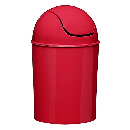 Product Cover Umbra Mini Waste Can, 1-1/4 Gallon with Swing Lid (Red)