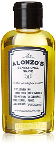 Product Cover Alonzo's Natural Shaving Oil for Men - Pre Shave, After Shave, Beard Oil for Face Body & Head - 2 oz