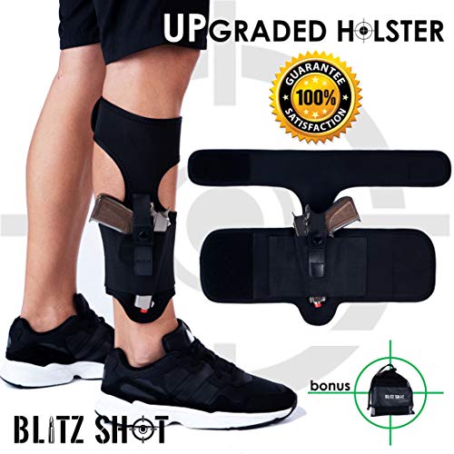 Product Cover 	 Ankle Holster for Concealed Carry Universal Ankle Holster 2xStronger Velcro for Men and Women  Ankle Holster for Glock 43 42 36 26 19, Smith&Wesson M&P Shield Bodyguard, Ruger LCP LC9, Sig Sauer
