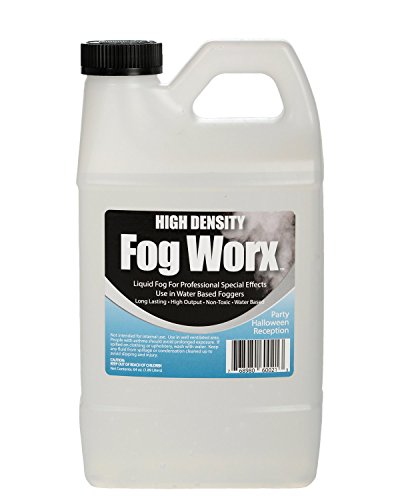 Product Cover FogWorx Extreme High Density Fog Juice - Long Lasting, High Output, Water Based Fog Machine Fluid - Half Gallon, 64oz