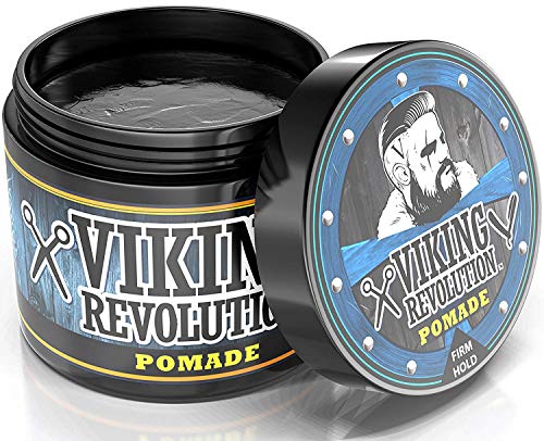 Product Cover Viking Revolution Pomade for Men - Style & Finish Your Hair - Firm Strong Hold & High Shine for Men's Styling Support - Water Based Male Grooming Product is Easy to Wash Out, 4oz