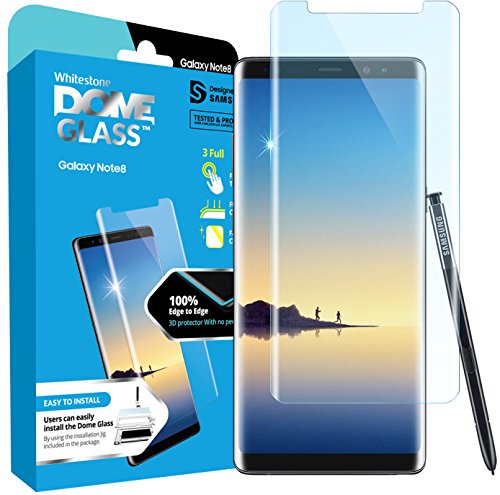 Product Cover Dome Glass Galaxy Note 8 Screen Protector Tempered Glass Shield, [Liquid Dispersion Tech] 3D Curved Full Coverage, Easy Install Kit for Samsung Galaxy Note 8 (Replacement Only)
