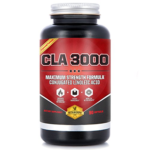 Product Cover CLA 3000 - CLA Safflower Oil for Metabolism and Weight Loss Management, Maximum Strength Conjugated Linoleic Acid, Stimulant-Free Non-GMO Safflower Cla by Vitamorph Labs - 90 Softgels