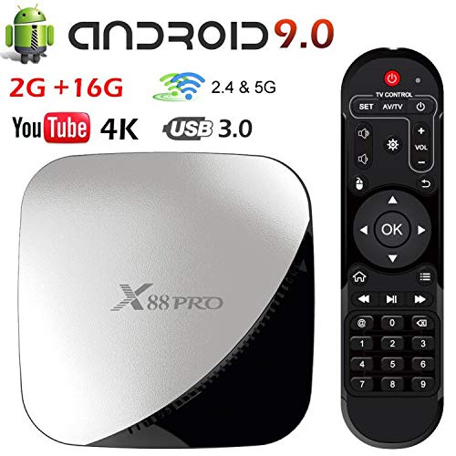 Product Cover NewPal Android TV Box, X88Pro Smart Android 9.0 4K TV Box 2G 16G Stream Media Player Support 2.4G/5G WiFi