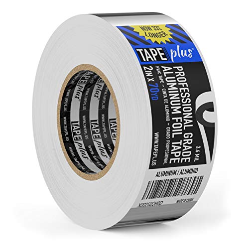 Product Cover Professional Grade Aluminum Foil Tape - 2 Inch by 210 Feet (70 Yards) - Perfect for HVAC, Sealing & Patching Hot & Cold Air Ducts, Metal Repair, and Much More!