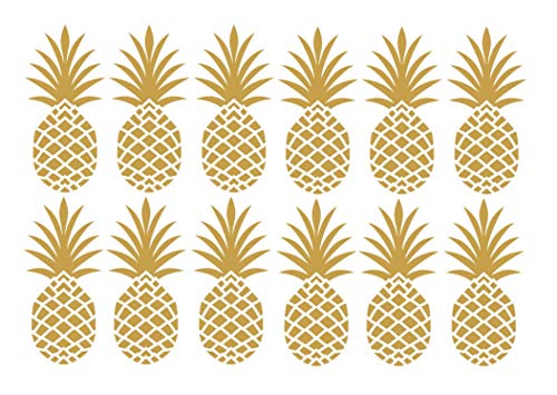 Product Cover Pineapple Wall Decal Large 12 Set Pineapples Sticker/Home Decor Nursery Kids Bedroom Vinyl Wall Decal Mural (8