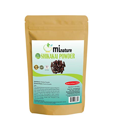 Product Cover Organic Shikakai Powder by mi nature | Acacia Concinna | USDA NOP Certified 100% Organic | Vegan | Excellent Hair Conditioner(4 oz)