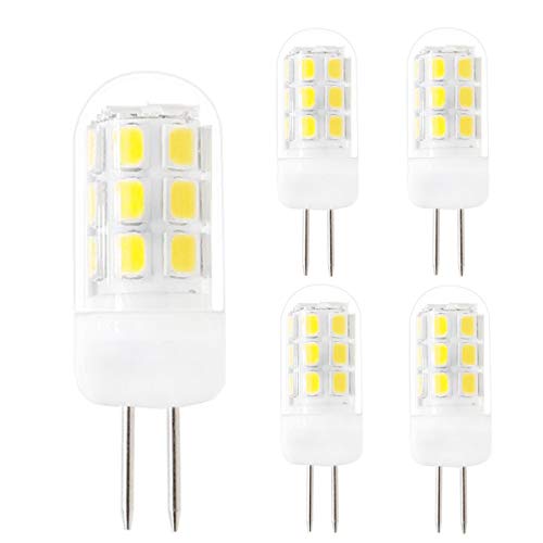 Product Cover Dimmable G4 LED Bulbs, G4 Bi-Pin Base Bulbs, AC 120V G4 3.5W White 6000K 320Lumen, Replace 35W G4 Halogen, for Under-Cabinet Lights, Ceiling Lights, Table Lights, Puck Lights(Pack of 5)