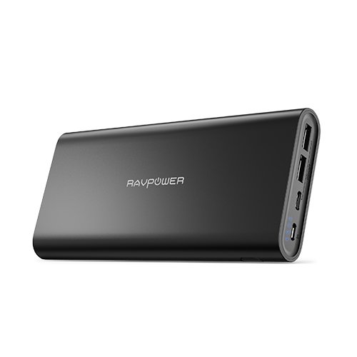 Product Cover USB C Portable Charger RAVPower 26800mAh Dual Input Port Battery Pack (5V/3A Type-C Port) External Phone Charger Compatible with Iphone 11/Pro/Max, iPad, Galaxy and 2015 MacBook (Black)