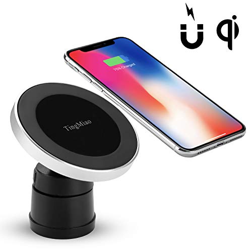 Product Cover Renbon B07795K45G Magnetic Car Wireless Charger Mount Wireless Charging for iPhone X iPhone 8/Plus, Samsung Galaxy Note 8/S 7/S 6 Edge+/Note 5 and All Q I-Enabled Devices, Black