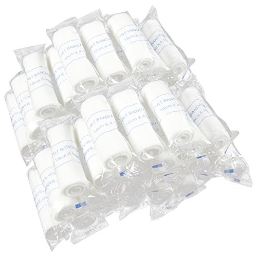 Product Cover Gauze Bandage Roll - 48 Pack of Medical Grade Sterile Stretch Wrap for First Aid Wound Care on Wrist and Ankle, 4 Inches x 8 Feet
