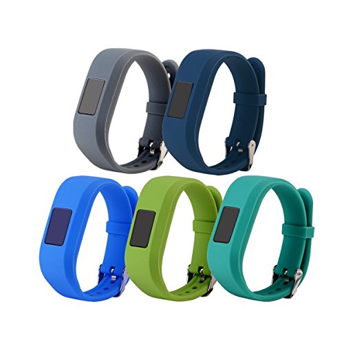 Product Cover RuenTech Compatible for Garmin vivofit jr and vivofit jr 2 Replacement Band (Kid's Bands) Colorful Adjustable Wristbands with Secure Watch-Style Clasp Strap for Vivofit JR (Boy's colors)