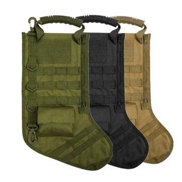 Product Cover AIRSOFTPEAK Tactical Pouch Molle Christmas Stocking Bag Design Military Ammo Bullet EDC Pouch Dump Drop Magazine Storage Bag, Big, Green + Tan + Black