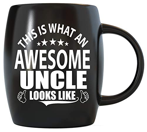 Product Cover Mug A Day Fathers Day Best Novelty Gifts for The World's Most Awesome Uncle Ever - Funny And Crazy Gifts for The Greatest Uncles - Gag Gift Ceramic Coffee Mugs Tea Cup for Birthdays or Christmas