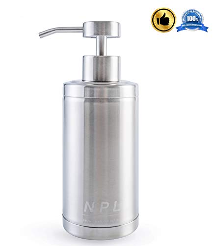 Product Cover NPL Industrial Design Soap Dispenser Countertop Pump Kitchen Bathroom 10 Oz 304L Stainless Steel Lotion Dispenser 300ML Liquid Bottle Hand Wash Rust Proof Pump