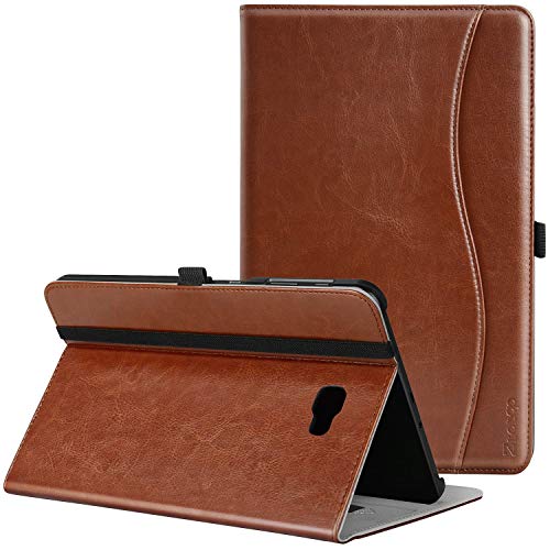 Product Cover ZtotopCase for Samsung Galaxy Tab A 10.1(2016 NO S Pen Version) - Leather Folio Cover for Samsung 10.1 Inch Tablet SM-T580 T585 with Auto Wake/Sleep and Card Slots, Multiple Viewing Angles,Brown