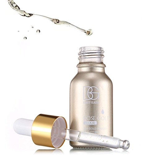 Product Cover Woya 24k Rose Gold Elixir Beauty Oil Moisturizing Face Oil Before Foundation Primer Makeup Oil-15ml