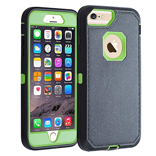 Product Cover Co-Goldguard iPhone 7/8 case, [Heavy Duty] Armor 3 in 1 Rugged Cover with Screen Bumper Dust-Proof Shockproof Drop-Proof Scratch-Resistant Tough Shell for iPhone 7 iPhone 8 4.7(Black Green)