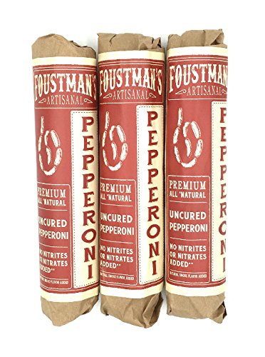 Product Cover Foustman's Pepperoni, Artisan, Nitrate-Free, Naturally Cured (Pack of 3)