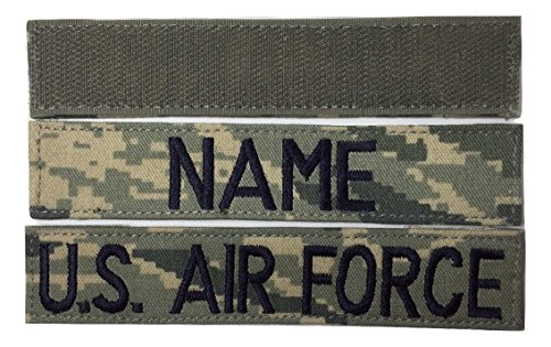 Product Cover 2 piecee ABU Name Tape & US Air Force USAF Tape with Fastener, 1