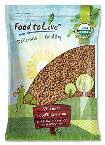Product Cover Organic Buckwheat Kasha (Grechka, Toasted Whole Groats, Non-GMO, Kosher, Bulk) by Food to Live - 5 Pounds