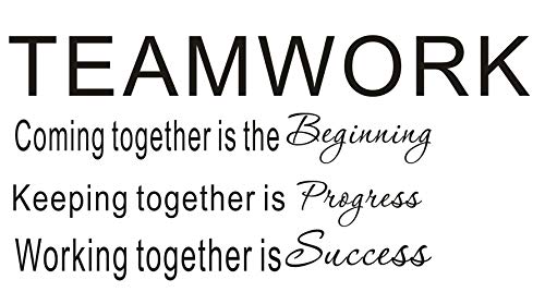 Product Cover LUCKKYY Large Teamwork Motivation Inspirationa Creativity Office Wall Art Decals Quotes for Office Wall Office Family Office Inspirational Wall Decals Wall Sticker(Large-Teamwork)