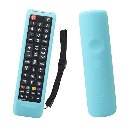 Product Cover Samsung TV Remote Case SIKAI Shockproof Silicone Cover for Samsung BN59-01315A BN59-01199F AA59-00666A BN59-01301A Remote Skin-Friendly Washable Anti-Lost with Remote Loop (Glow in Dark Blue)