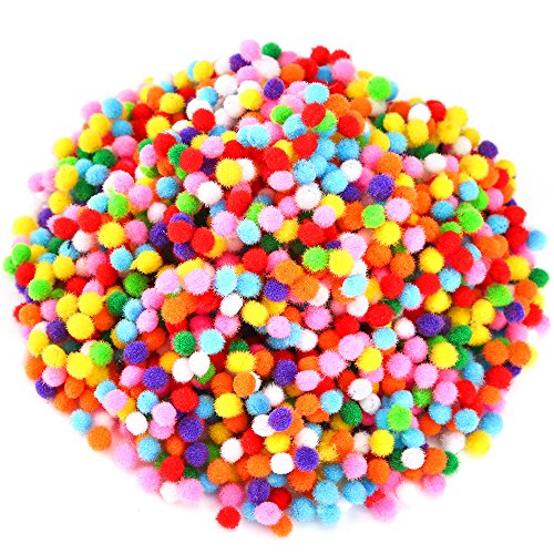 Product Cover Caydo 2400 Pieces Craft Pompoms Assorted Colors 6 mm for Hobby Supplies