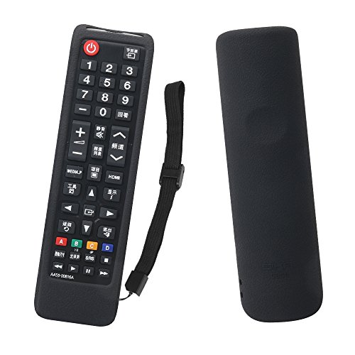 Product Cover Samsung TV Remote Case SIKAI Shockproof Silicone Cover for Samsung BN59-01315A BN59-01199F AA59-00666A AA59-00741A Remote Skin-Friendly Washable Anti-Lost with Remote Loop (Black)