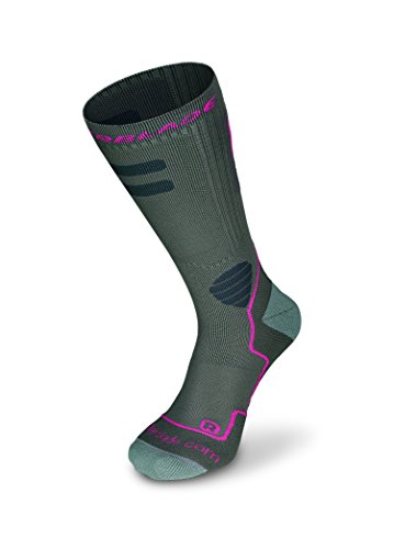 Product Cover Rollerblade High Performance Women's Socks, Inline Skating, Multi Sport, Dark Grey and Pink, Medium