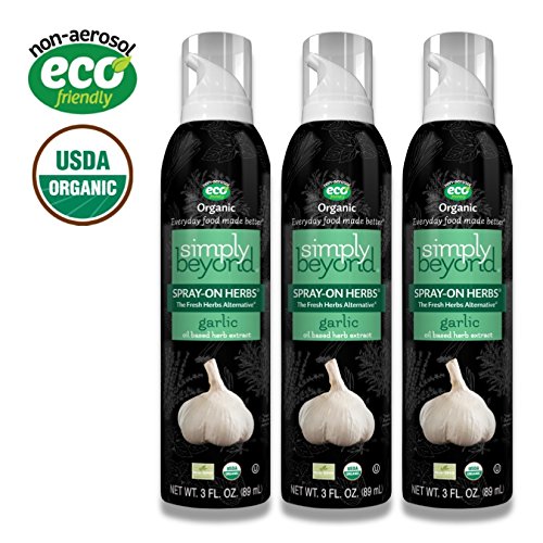 Product Cover The Garlic Lover (3 Simply Beyond Organic Spray-On Herbs Seasoning - Garlic)