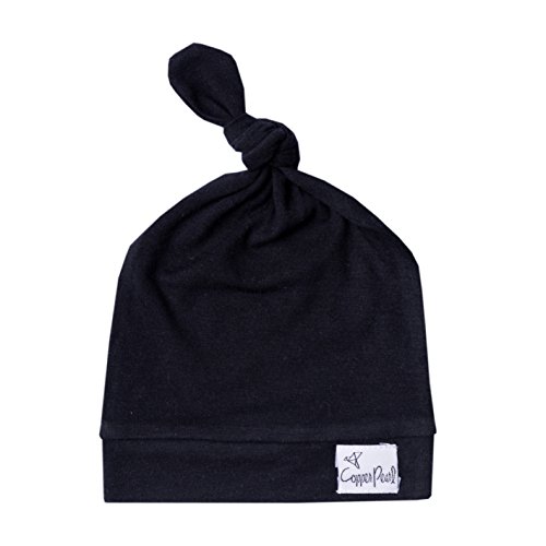 Product Cover Baby Beanie Hat Top Knot Stretchy Soft