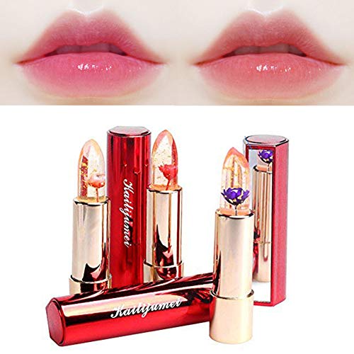 Product Cover Kailijumei Lipstick Set, 3 Pack Kailijumei Flower Jelly Lipsticks Surplus Bright Magic Lip Gloss With Flower Inside Sold By Htgtai