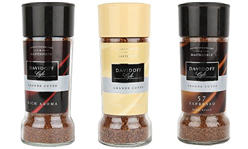 Product Cover Davidoff Café Rich Aroma, Fine Aroma and Espresso 57 Instant Coffee Combo - Combo Pack Jar, 3 x 100 g