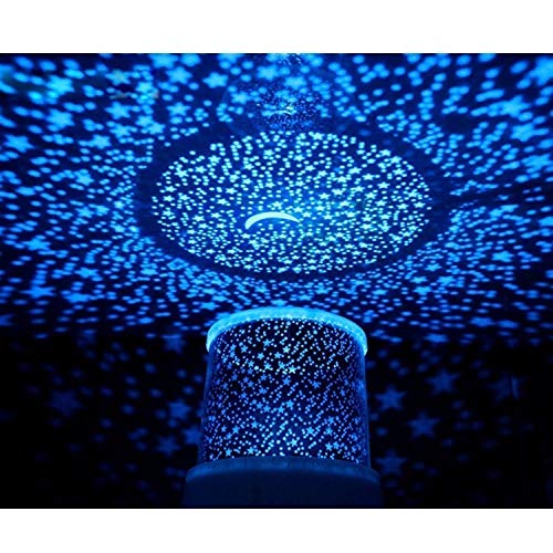 Product Cover Murtisiddh Plastic Star Master Colourful Romantic LED Cosmos Sky Starry Moon Beauty Night Projector Bed Side Lamp with USB Cable, Multicolour