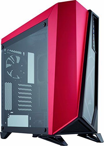 Product Cover CORSAIR Carbide SPEC-Omega Mid-Tower Gaming Case, Tempered Glass- Red
