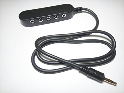 Product Cover Unbranded Audio Splitter Hub 3.5mm 1 Male To 5 Female Stereo for Headphone, Speakers (Black)